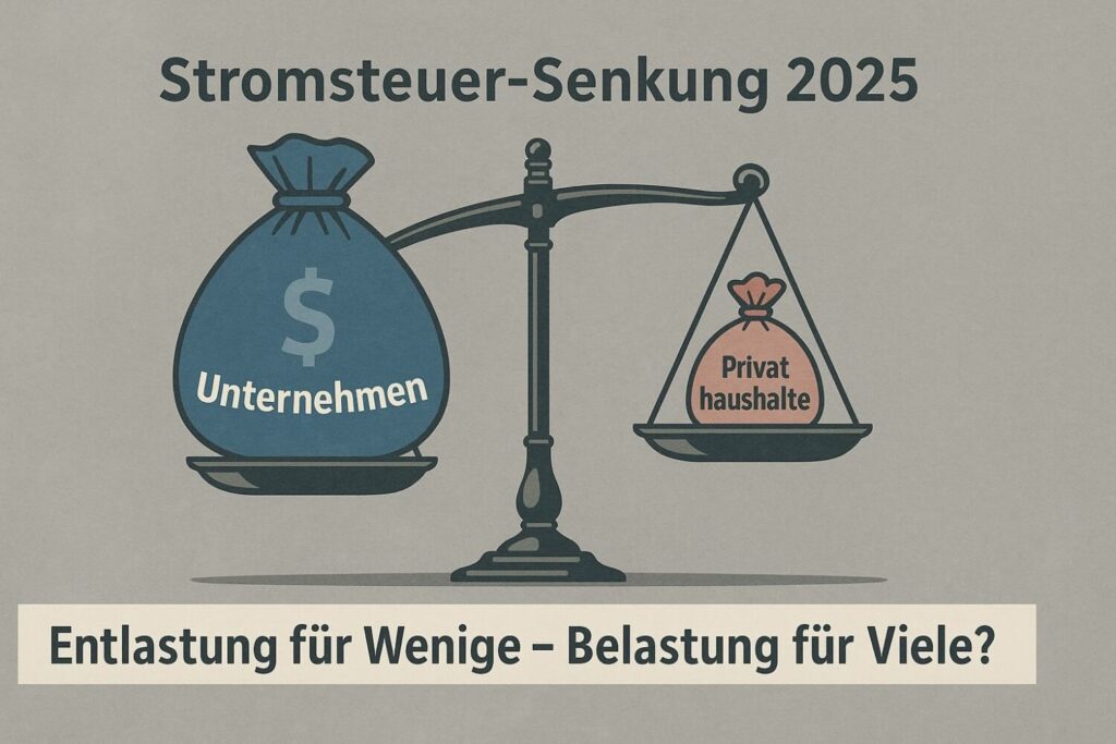 Einseitige Entlastung – die geplante Stromsteuer-Senkung kippt zugunsten der Industrie. Was bleibt für die Privaten?