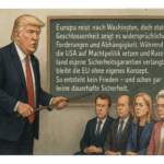 Trump doziert, Europa hört zu – ohne eigenes Konzept für Frieden und Sicherheit